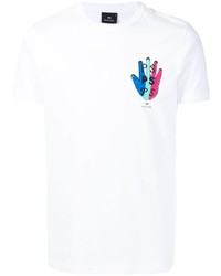 T-shirt à col rond imprimé blanc PS Paul Smith