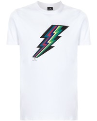 T-shirt à col rond imprimé blanc PS Paul Smith