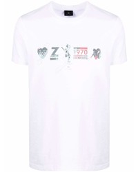 T-shirt à col rond imprimé blanc PS Paul Smith