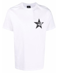 T-shirt à col rond imprimé blanc PS Paul Smith