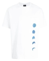 T-shirt à col rond imprimé blanc PS Paul Smith