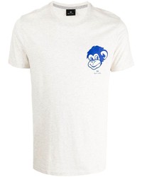 T-shirt à col rond imprimé blanc PS Paul Smith