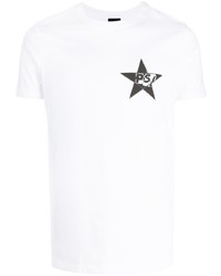 T-shirt à col rond imprimé blanc PS Paul Smith