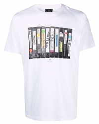 T-shirt à col rond imprimé blanc PS Paul Smith