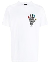 T-shirt à col rond imprimé blanc PS Paul Smith