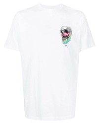 T-shirt à col rond imprimé blanc PS Paul Smith