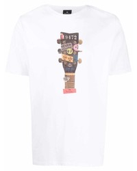 T-shirt à col rond imprimé blanc PS Paul Smith