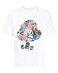 T-shirt à col rond imprimé blanc PS Paul Smith