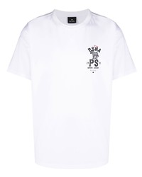 T-shirt à col rond imprimé blanc PS Paul Smith