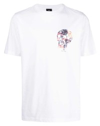 T-shirt à col rond imprimé blanc PS Paul Smith