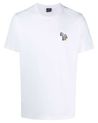 T-shirt à col rond imprimé blanc PS Paul Smith