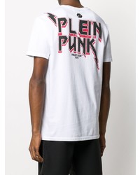 T-shirt à col rond imprimé blanc Philipp Plein