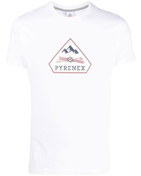 T-shirt à col rond imprimé blanc Pyrenex