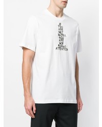 T-shirt à col rond imprimé blanc Oamc