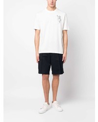 T-shirt à col rond imprimé blanc PS Paul Smith