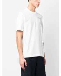 T-shirt à col rond imprimé blanc PS Paul Smith