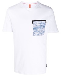 T-shirt à col rond imprimé blanc Raeburn