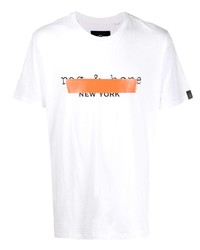 T-shirt à col rond imprimé blanc rag & bone
