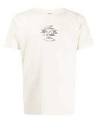 T-shirt à col rond imprimé blanc Ralph Lauren RRL