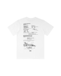 T-shirt à col rond imprimé blanc Supreme