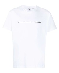T-shirt à col rond imprimé blanc Random Identities