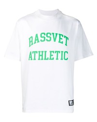 T-shirt à col rond imprimé blanc Rassvet