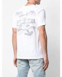 T-shirt à col rond imprimé blanc Off-White