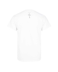 T-shirt à col rond imprimé blanc Travis Scott