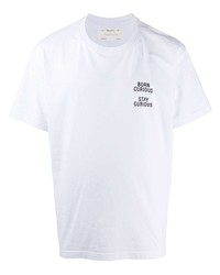 T-shirt à col rond imprimé blanc Reception