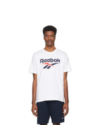 T-shirt à col rond imprimé blanc Reebok Classics