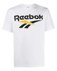 T-shirt à col rond imprimé blanc Reebok