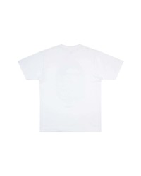 T-shirt à col rond imprimé blanc A Bathing Ape