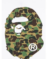 T-shirt à col rond imprimé blanc A Bathing Ape