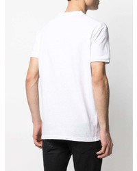 T-shirt à col rond imprimé blanc DSQUARED2