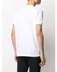 T-shirt à col rond imprimé blanc DSQUARED2