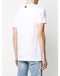 T-shirt à col rond imprimé blanc Philipp Plein