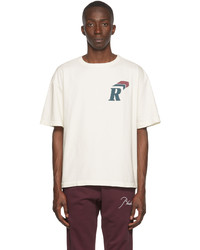 T-shirt à col rond imprimé blanc Rhude