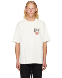 T-shirt à col rond imprimé blanc Rhude