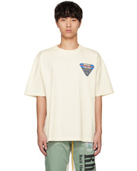 T-shirt à col rond imprimé blanc Rhude