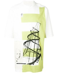 T-shirt à col rond imprimé blanc Rick Owens DRKSHDW