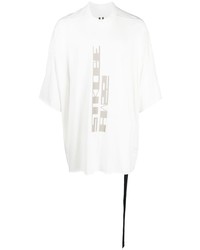T-shirt à col rond imprimé blanc Rick Owens DRKSHDW