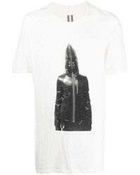 T-shirt à col rond imprimé blanc Rick Owens DRKSHDW