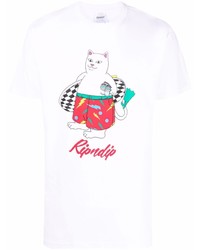 T-shirt à col rond imprimé blanc RIPNDIP