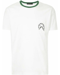 T-shirt à col rond imprimé blanc Roar