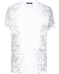 T-shirt à col rond imprimé blanc Roberto Cavalli