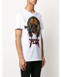 T-shirt à col rond imprimé blanc Philipp Plein