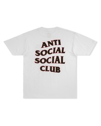 T-shirt à col rond imprimé blanc Anti Social Social Club