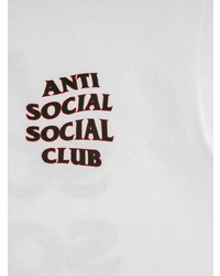 T-shirt à col rond imprimé blanc Anti Social Social Club