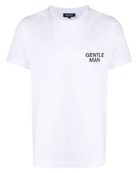 T-shirt à col rond imprimé blanc Ron Dorff