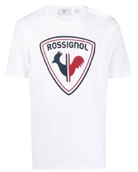 T-shirt à col rond imprimé blanc Rossignol